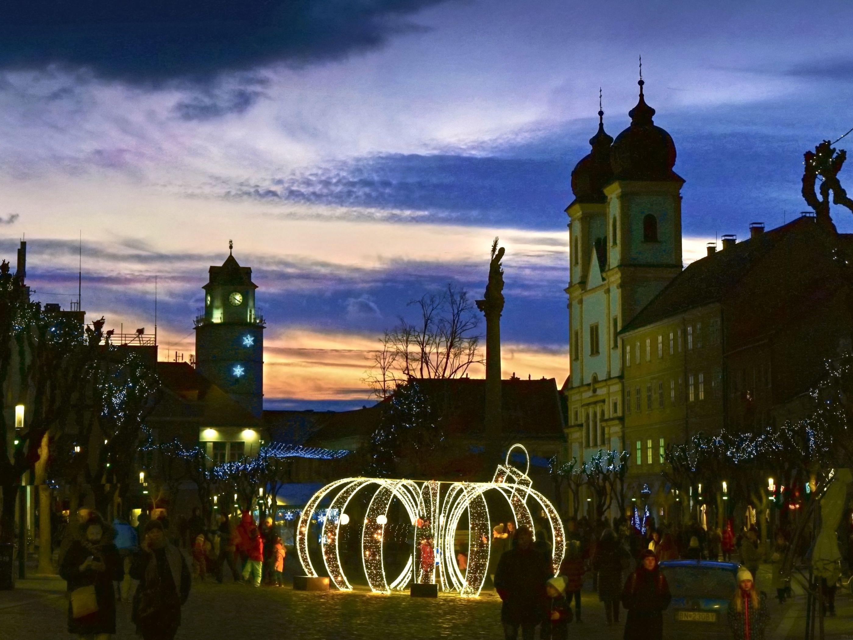 Sunset over Trencin